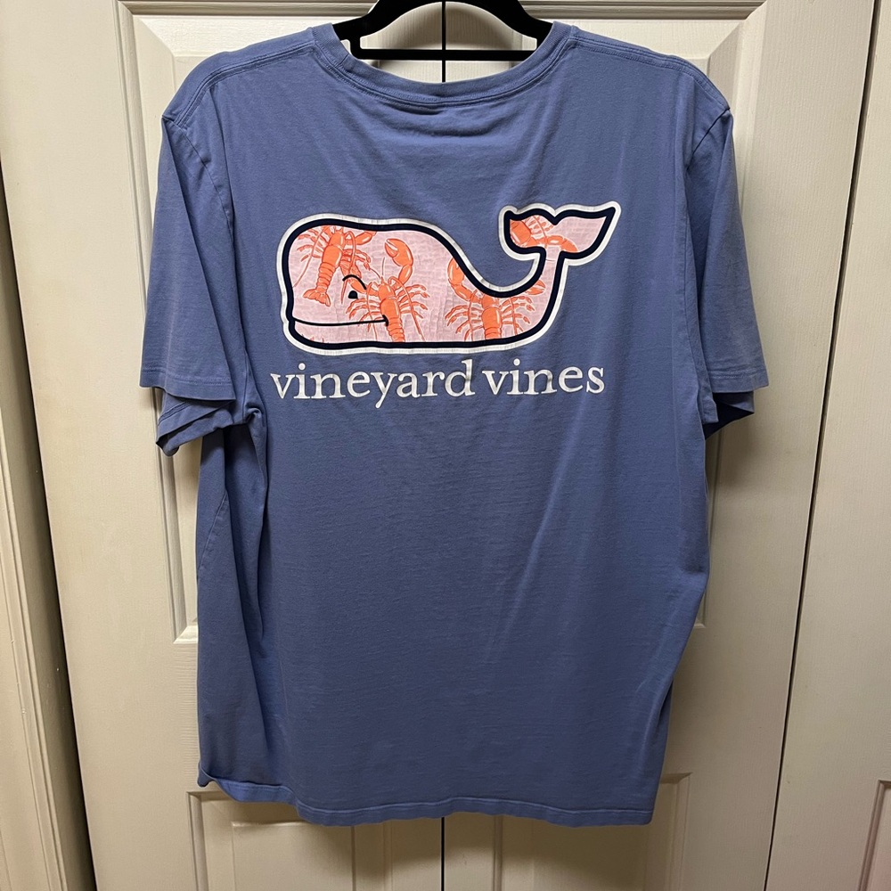 Vineyard Vines Lobster Pocket Whale Logo Shirt Size Large